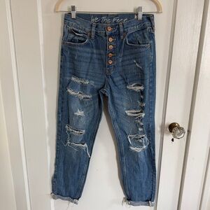 We The Free Women's Blue Distressed Jeans